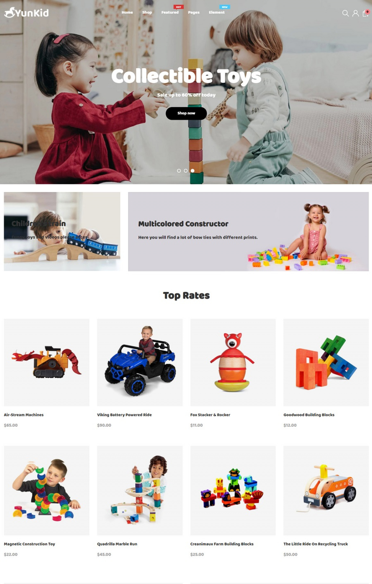 Mẫu website bán đồ chơi trẻ em S6